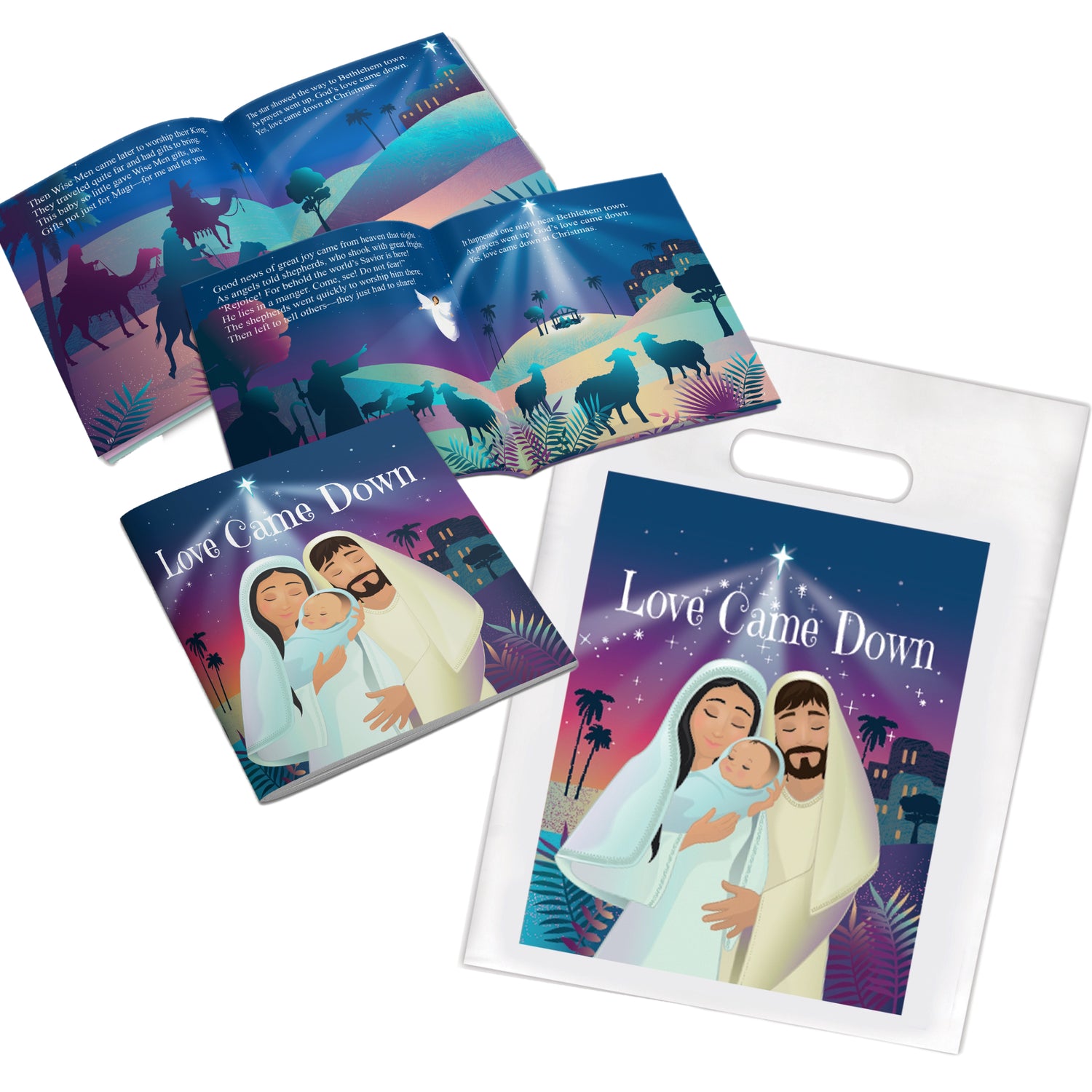 Love Came Down kids' gift set with Christmas story book & goodie bag