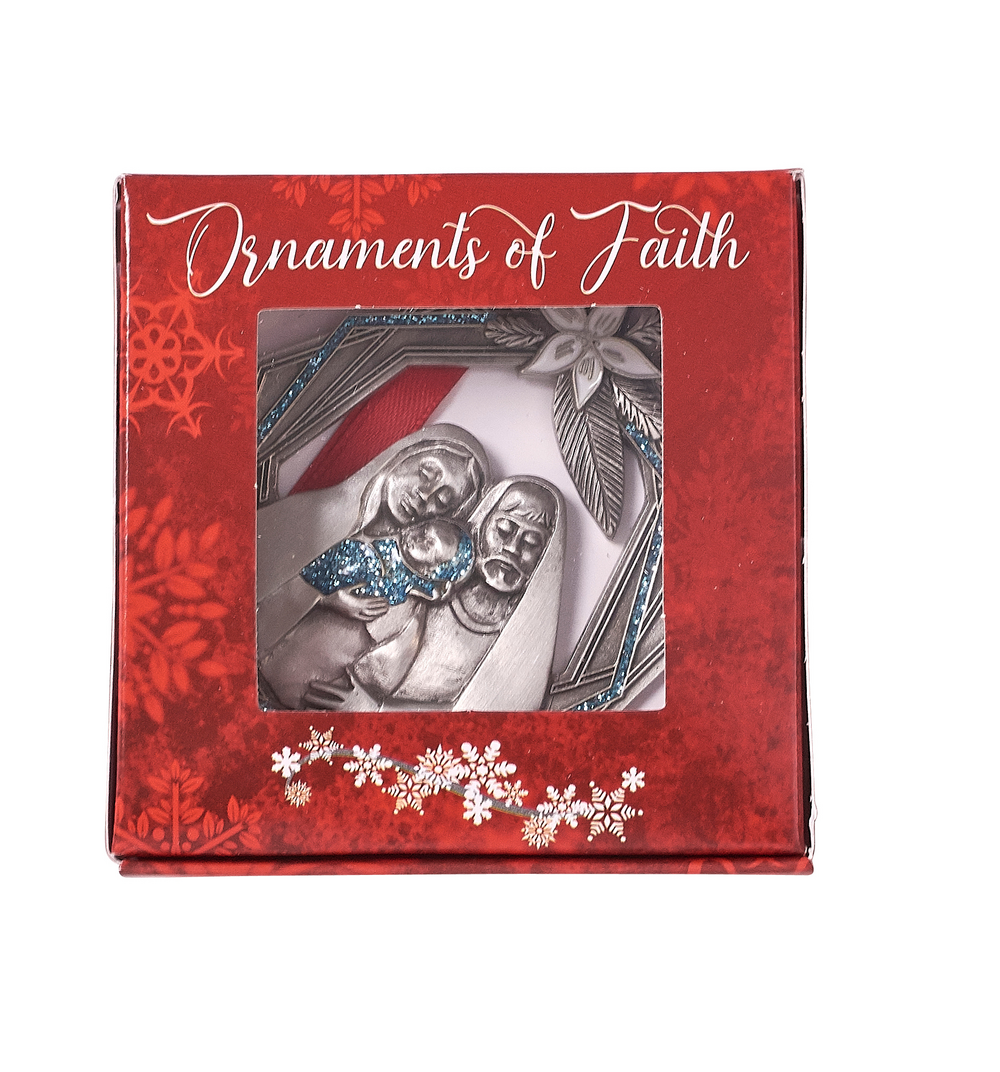 Love Came Down ornament of faith in box