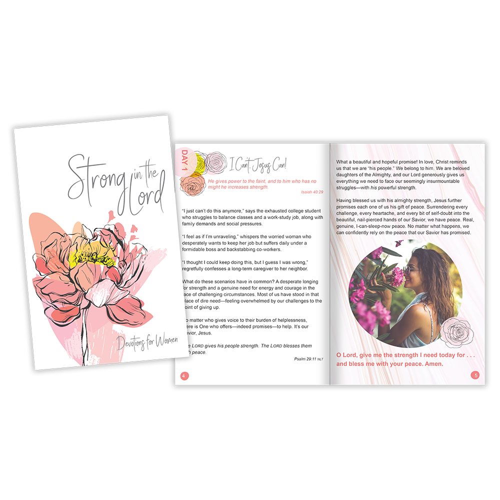 Strong in the Lord softcover devotion book for Christian women